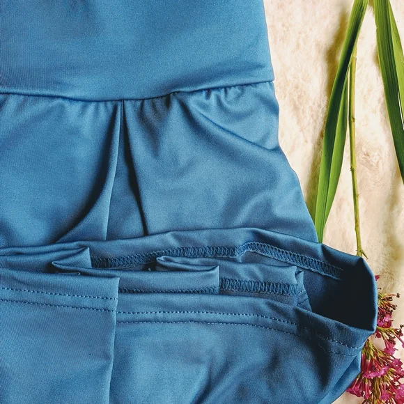 Pretty Blue Pleated A-Line Skorts for Casual Wear, Sz XXL, Sporty, Comfortable - Picture 10 of 10